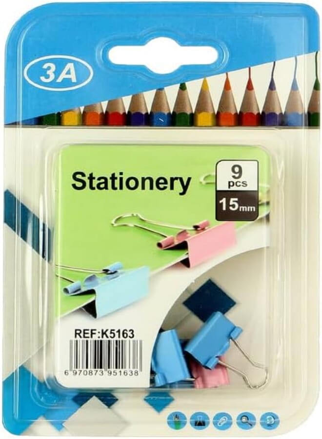 3A Paper Clip 18 Clips 15ml 2 Pieces - Multi Color